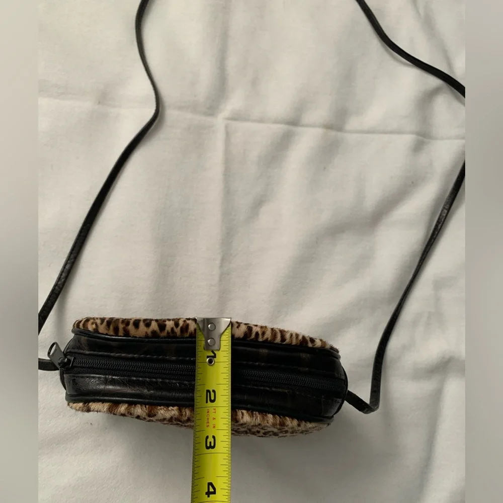 Vintage L. J. Simone NY Leopard & Leather Crossbody Bag